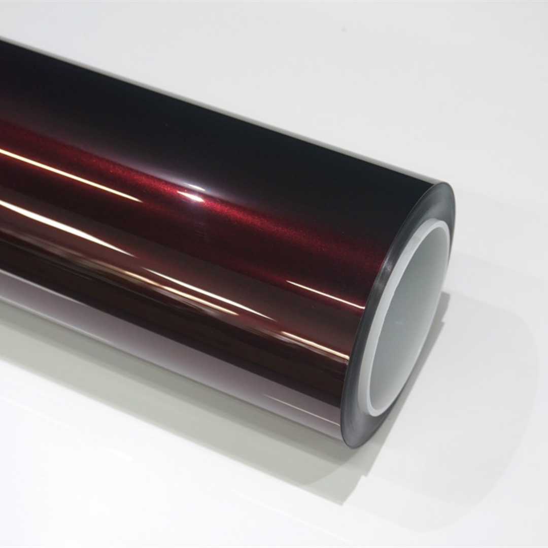PET PPF Glossy Metallic Black Rose Color Paint Protection Film