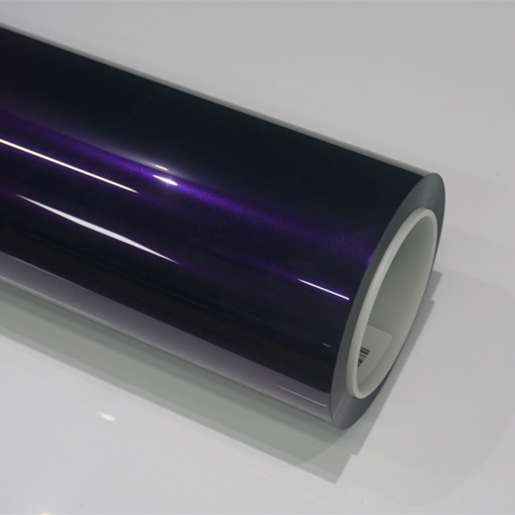 PET Glossy Metallic Midnight Purple Color PPF