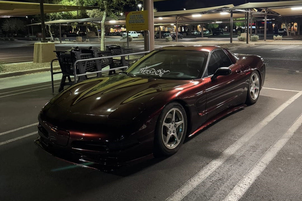 Glossy Metallic Black Rose Vinyl Wrap